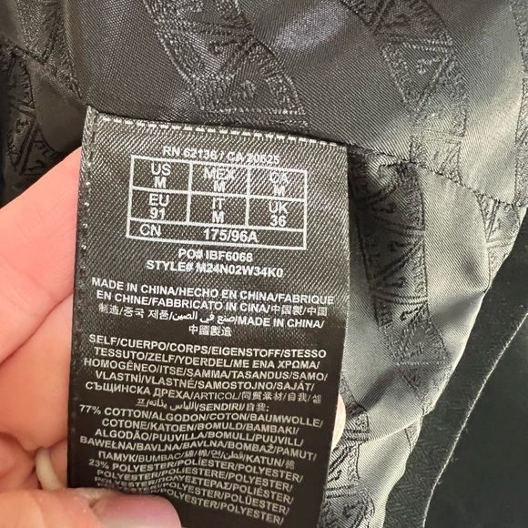 Guess sports coat blazer multi texture velvet collar size medium - Picture 6 of 7